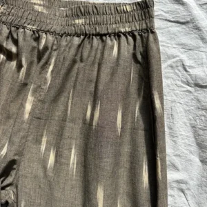 ikat cotton khaki trousers