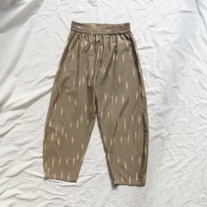 ikat pattern pull on trousers