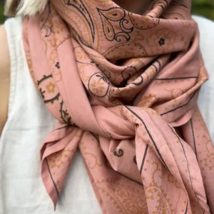 close up detail of bandana scarf