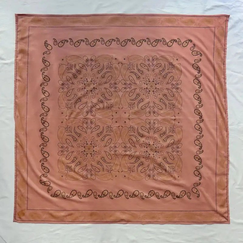 big pink bandana scarf