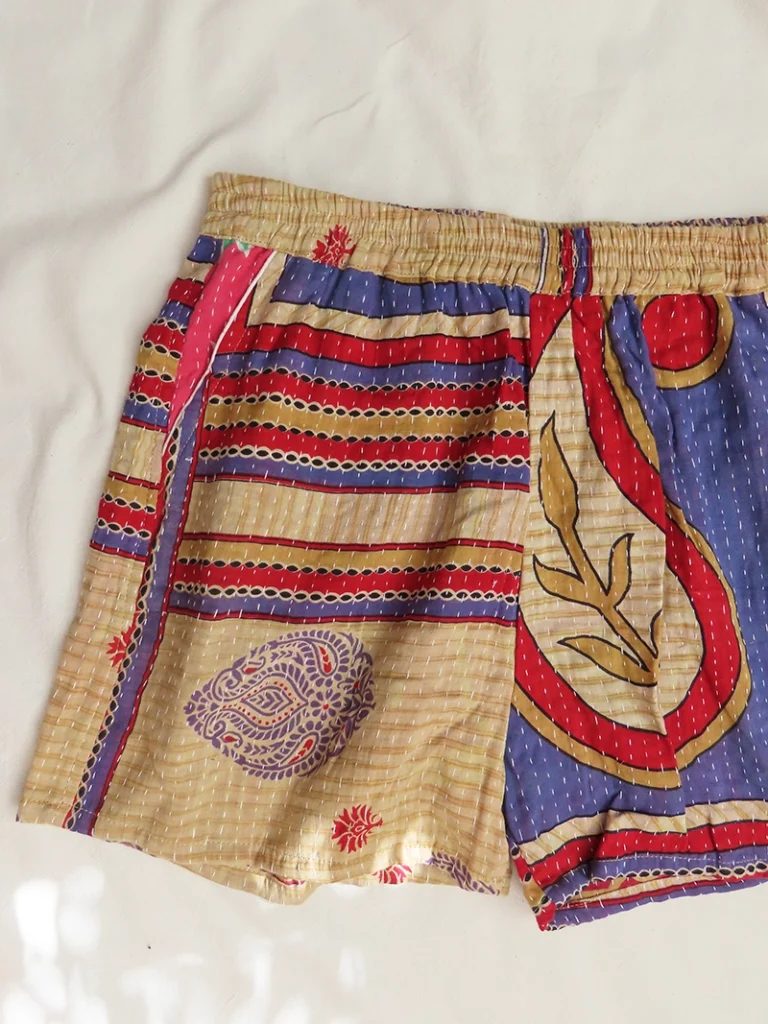boho festival shorts