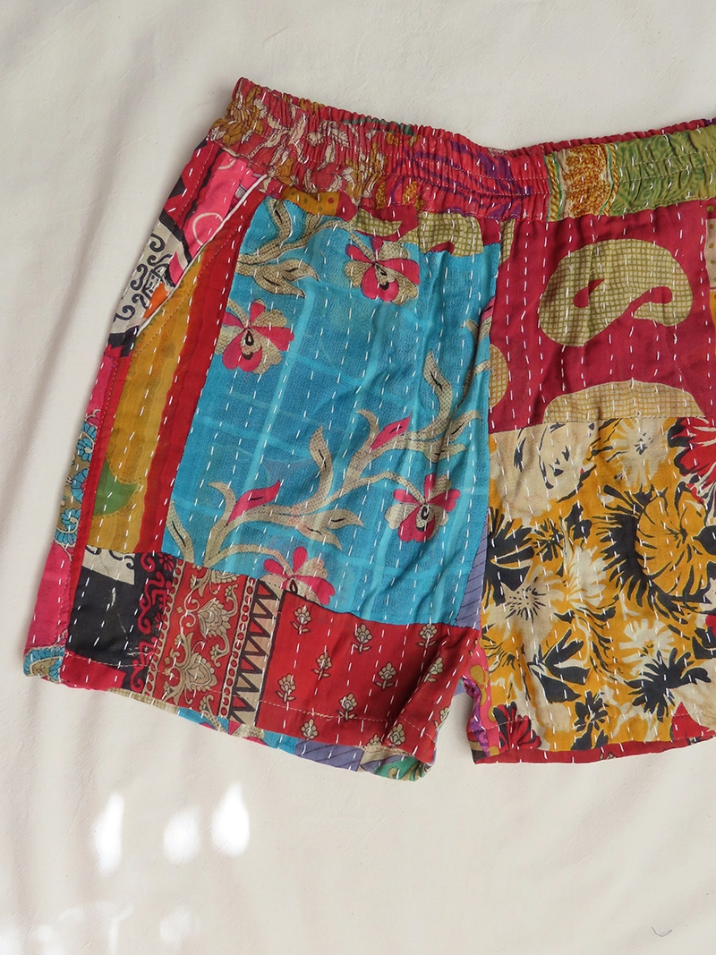 boho festival shorts