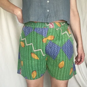 woman wearing boho festival shorts