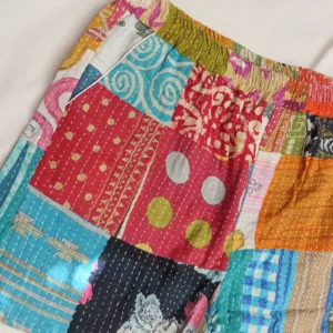 patchwork boho festival shorts