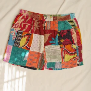patchwork quilted shorts