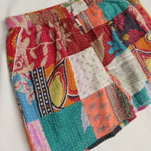 patchwork quilted shorts