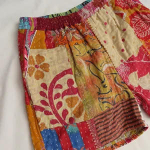patchwork boho festival shorts