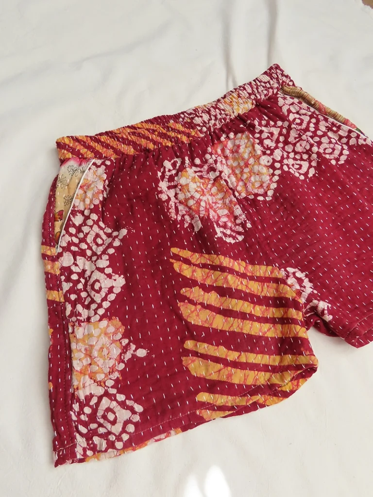 batik boho festival shorts