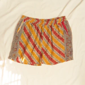 striped boho festival shorts