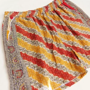 striped boho festival shorts