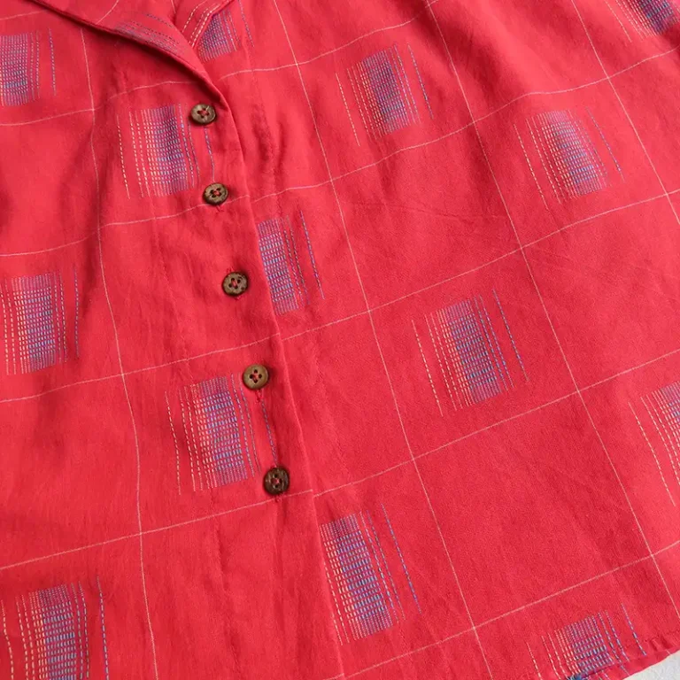 red jandami cotton check