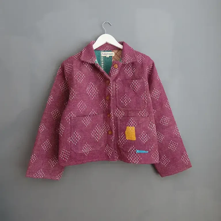 short purple kantha chore jackets