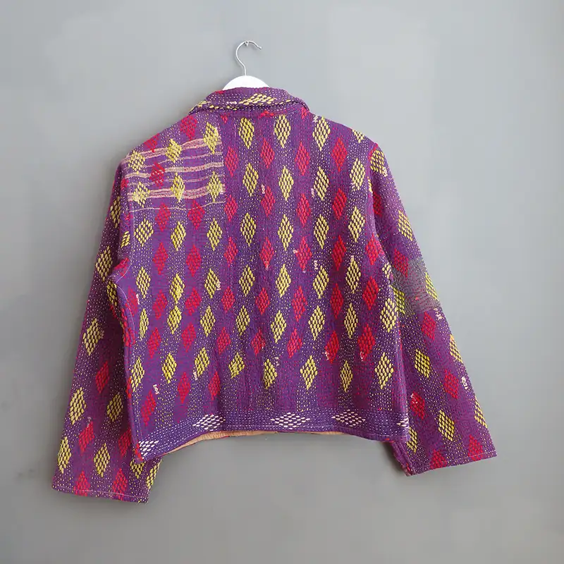 reverse side of kantha chore jacket