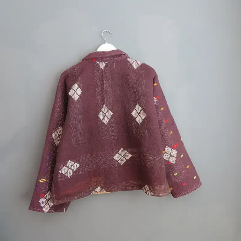 reverse side of kantha chore jacket