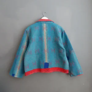 REVERSE OF BLUE KANTHA CHORE JACKET