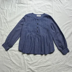 blue grid check shirt