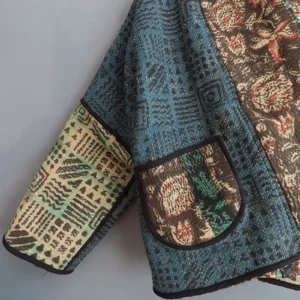 reverse side of kantha jacket