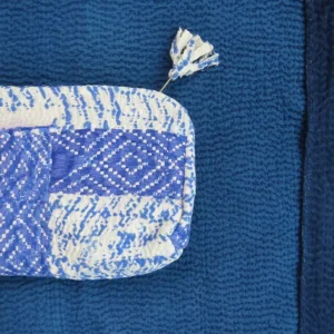 kantha stitched zipped purse