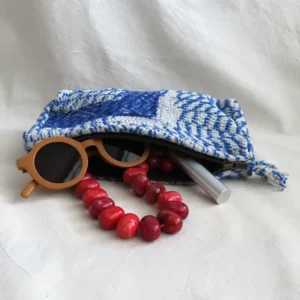 kantha stitched zipped purse