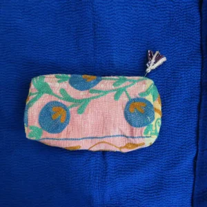 suzani kantha fabric pouch