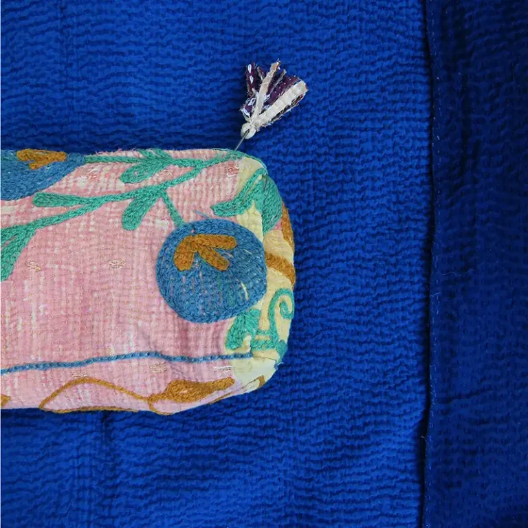 zoom in Alt Text suzani kantha fabric pouch