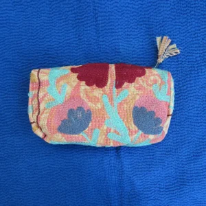 floral suzani zipped pouch