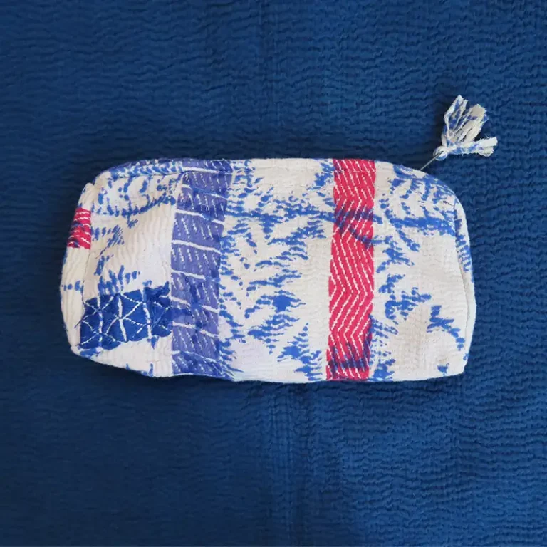 red white and blue pouch