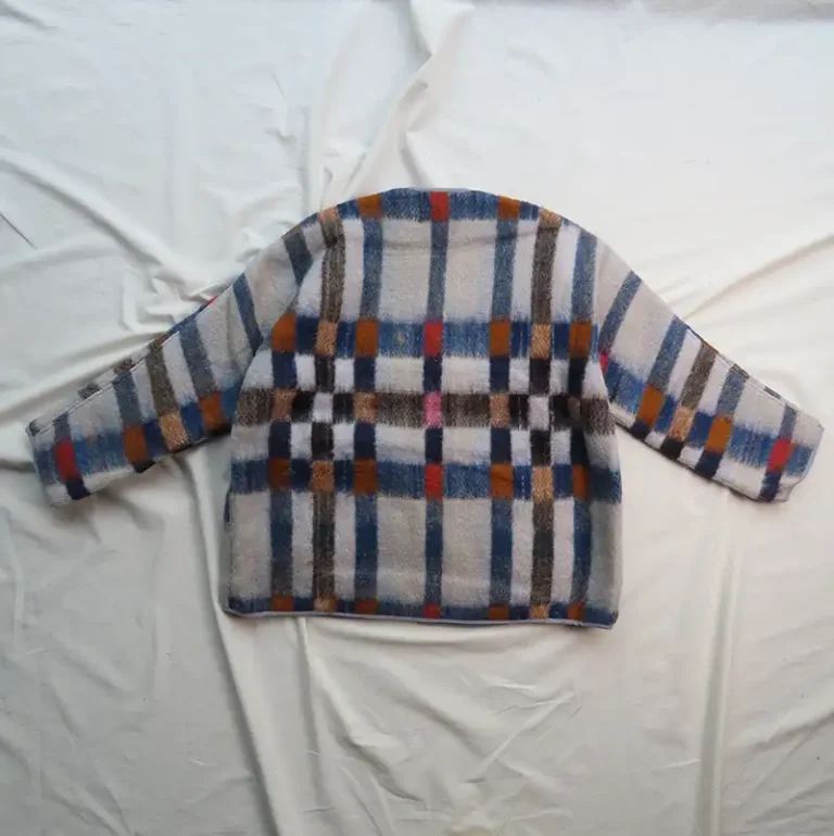 back view of blanket jacket