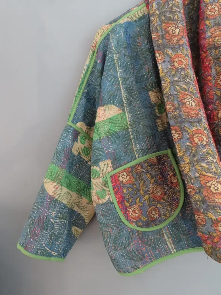 reversible kantha jacket