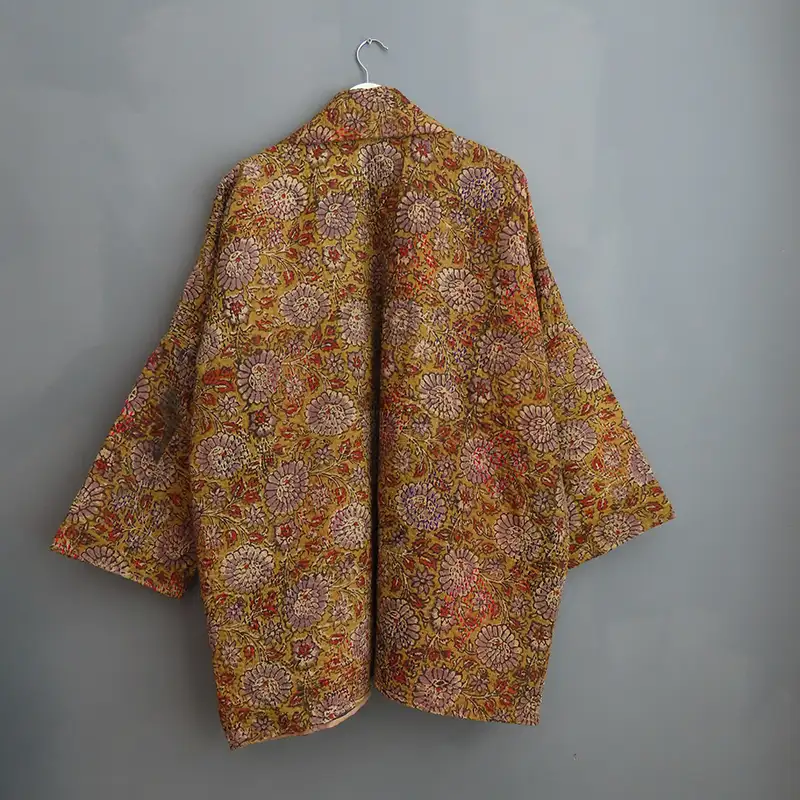 zoom in of indian kantha jacket
