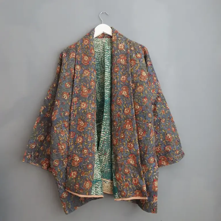 long vinatge kantha jacket