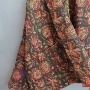 zoom in of indian kantha jacket