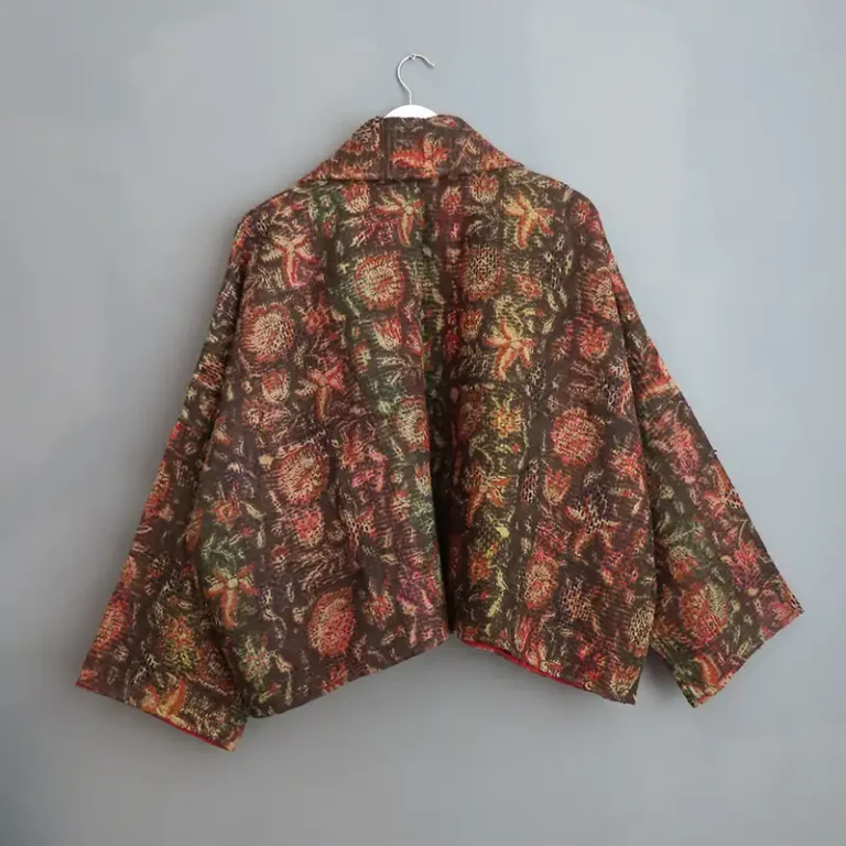 reverse side of indian kantha jacket
