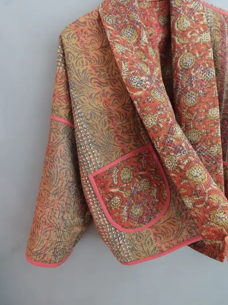 reversible kantha jacket