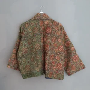 back view of unique kantha jacket
