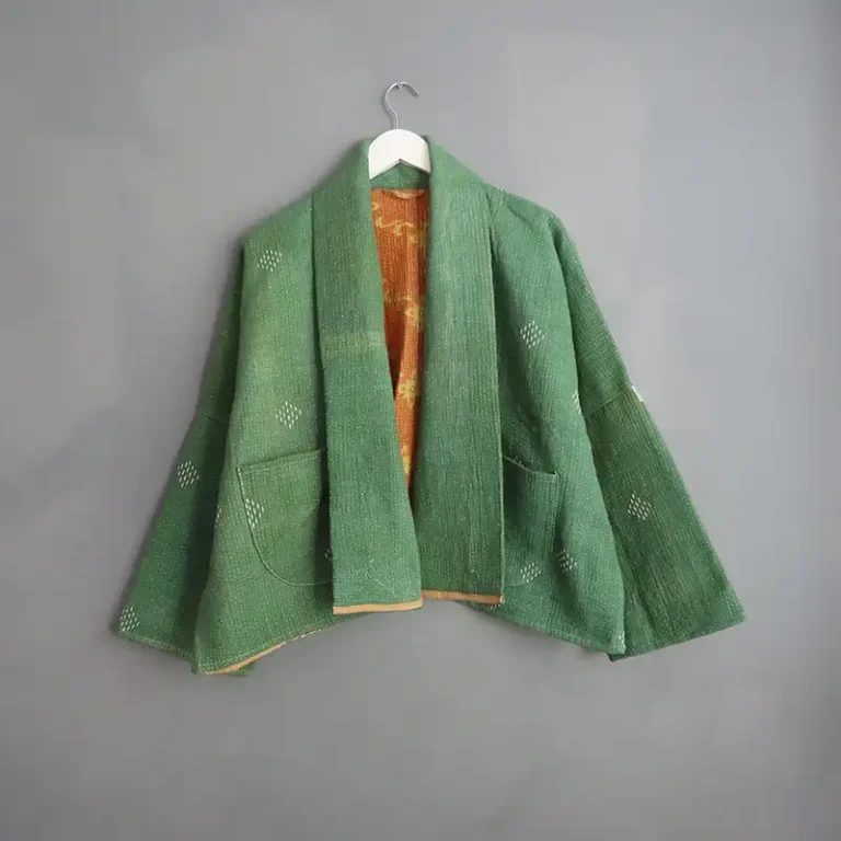 soft green quilted jacket