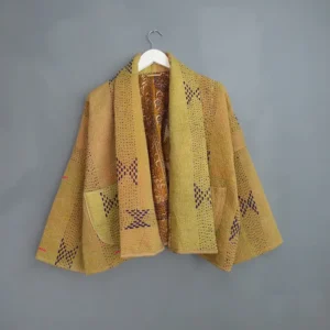 shades of sand vintgae kantha jacket