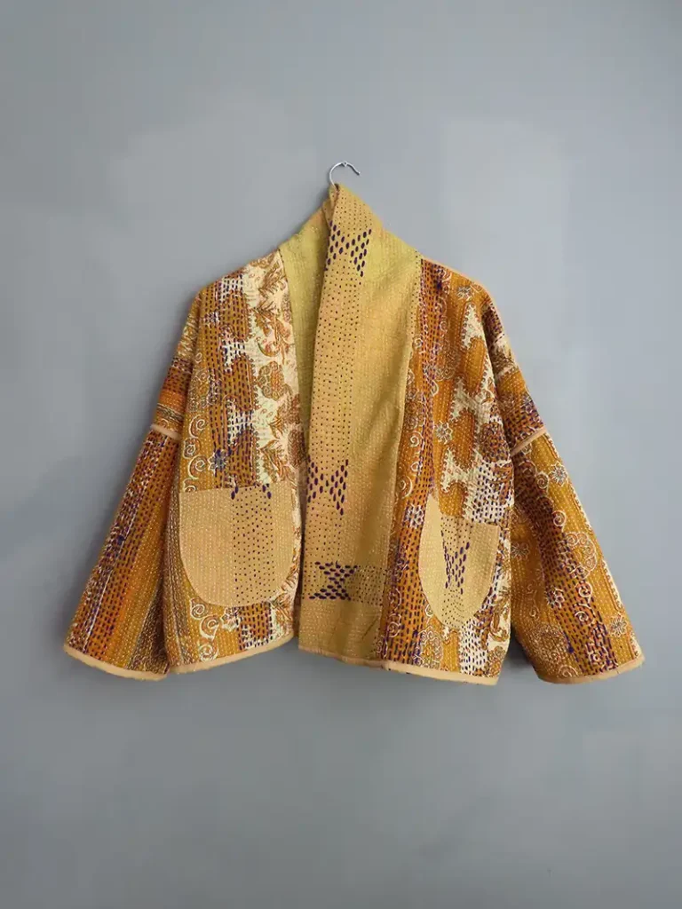 reversible kantha jacket