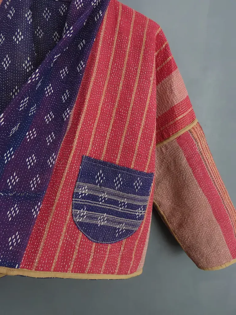 reversible kantha jacket
